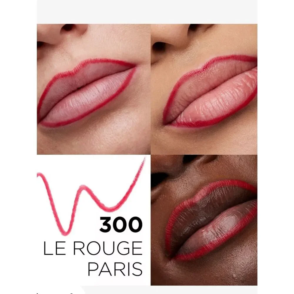 🌻 L’Oréal 300 Le Rouge Paris Red Lipstick and Liner New FullSz
